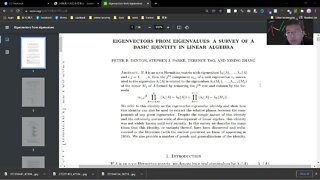 Eigenvectors from eigenvalues A survey of a basic identity in linear algebra