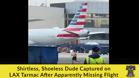 Shirtless, Shoeless Dude Captured on LAX Tarmac After Apparently Missing Flight