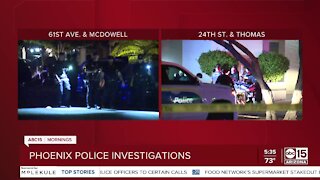 Phoenix PD investigating two separate crime scenes Friday morning