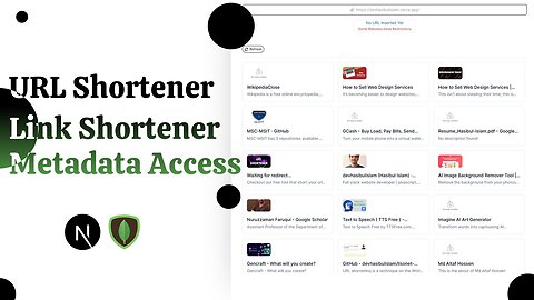 Link/URL Shortener and Meta Data Access | Next.js | Vercel | React | Node.js | Cheerio Tutorial