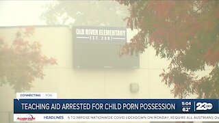 Teaching aid arrested for child porn possession