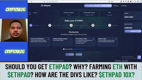 Should You Get ETHPAD? Why? Farming ETH With ETHPAD? How Are The Divs Like? $ETHPAD 10X?
