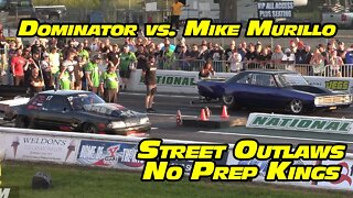 Dominator vs Mike Murillo Street Outlaws No Prep Kings at National Trail Raceway