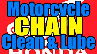 How to Clean a Motorcycle Chain - Honda CBR500R / CB500F / CB500X