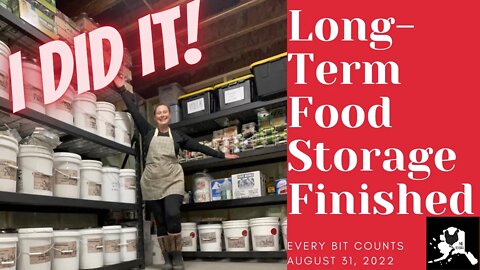 Long Term Food Storage Area Finished | #everybitcountschallenge | Basement Storage ideas
