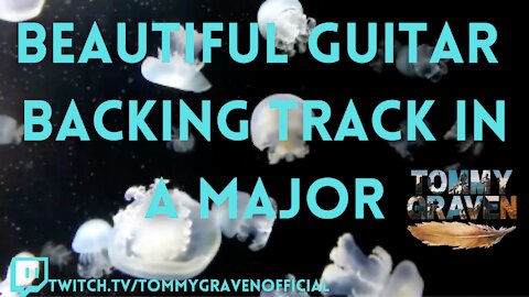 Beautiful 8 String Guitar Backing Track in A Major