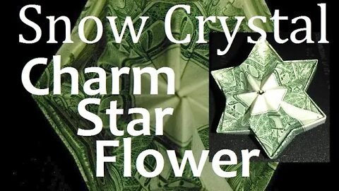 Origami Icon, Snow Crystal Charm Transforms to Star Flower, Fits in Gift Box, Dollar Design © #DrPhu