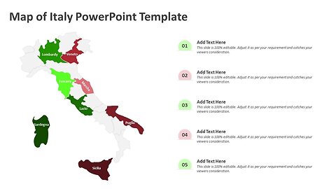 Map of Italy PowerPoint Template