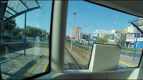 Continue .28¢ Ride 🇺🇦"No Russians Spies on Train" Electric Tram Kiev Ukraine #Shorts