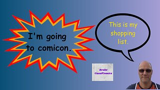 Comicon Shopping list 2023.