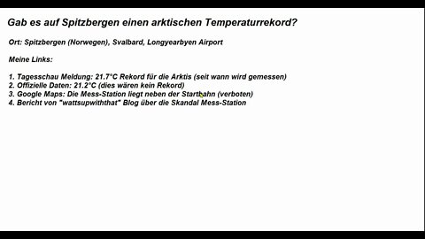 Klimawandel aktuell ► Arktischer Temperaturrekord auf Spitzbergen?