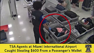 TSA Agents at Miami International Airport Caught Stealing $600 From a Passenger's Wallet