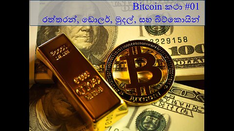 Bitcoin කථා #01 - රත්තරන්, ඩොලර්, මුදල්, සහ බිට්කොයින්