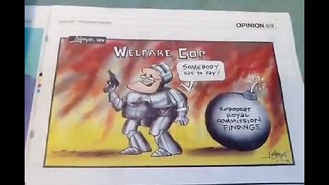 Robodebt cartoon with ScoMo as Robocop is part of symbolic matrix that must be comms