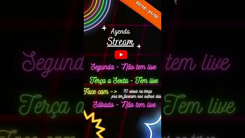 #outubro #agenda #Live #brawlstars #terror #game #karaoke #YouTube #trovolive