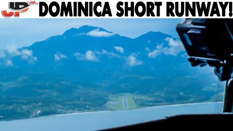 Short Runway High Mountain | Cool Cockpit approach into Dominica | Air Antilles ATR-42