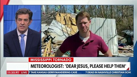 Meteorologist breaks into prayer live on air while reporting on tornado
