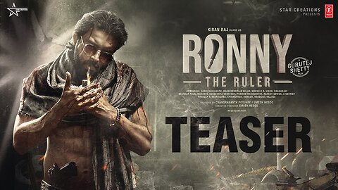 RONNY: THE RULER | OFFICIAL TEASER (HINDI) | Kiran Raj | Gurutej Shetty | Samiksha, Apurva, Raadya