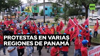 Protestas en varias regiones que se oponen al contrato minero suscrito por el Gobierno de Panamá