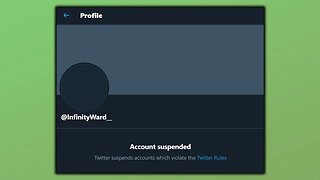 Infinity Ward/Activision Suspended My Twitter LMAO