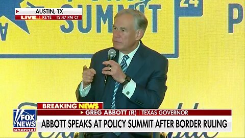 Gov. Greg Abbott: Biden Is Aiding And Abetting Illegal Entry Into America