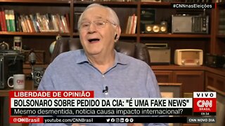 Boris Casoy: CIA pede para Bolsonaro parar de criticar o sistema eleitoral, Bolsonaro diz que e fake