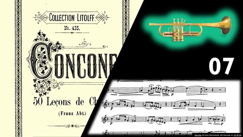 🎺🎺 [Trumpet Lyrical Studies] CONCONE Fifty Lessons for the Med. Voice - Bb/C Trumpet 07 - Moderato