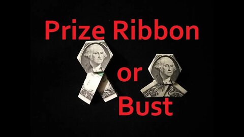 Easy Origami Prize Ribbon Bookmark or George Bust | $1 | Money Origami Dollar Design © #DrPhu
