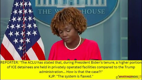 REPORTER: The ACLU has stated that, during President Biden's tenure, a higher portion