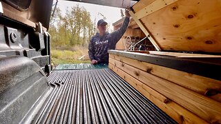 How to Build a SIMPLE Truck Camping Bed! With MUST HAVE Storage!