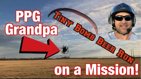 Geocaching - friend hides it and I fly to get it with my Paramotor