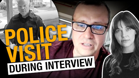 Cop shows up during interview! Indie journo in hot water after covering anti-lockdown rally