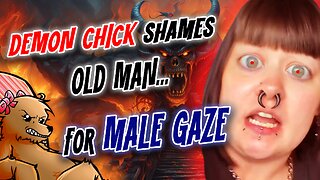 DEMON-CHICK SHAMES ELDERLY MAN FOR MALE GAZE...