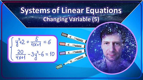 Solving systems. Powerful and rare method. Changing variable.