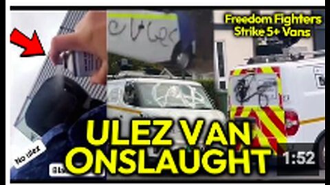 FREEDOM REBELLION: Blade Runners Sneak Into ULEZ Van Compound And Spraypaint Vans' Cameras