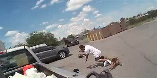 Car Thief Slashes K9 Cops Face With Knife During Arrest!!