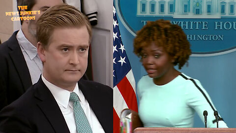 Biden's Press Sec completely ignores Fox News reporter.