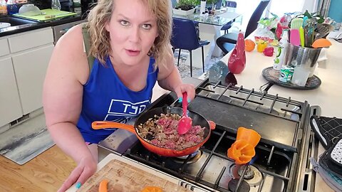 Making Stuffed Peppers