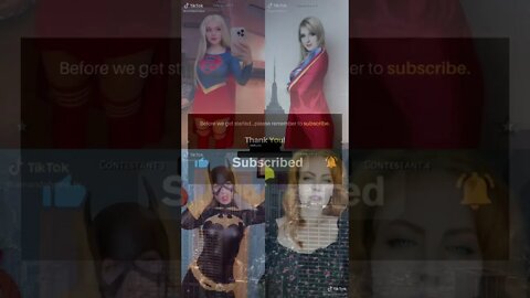 Rate the Girls: Best Supergirl vs Batgirl TikTok Cosplay Contest #1 🦸‍♀️🦇 #shorts