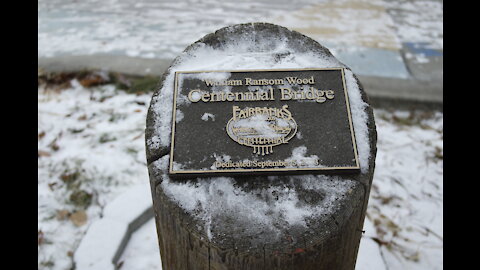 Centennial Bridge in Fairbanks, Alaska (Downtown City Tour) in October, 2021