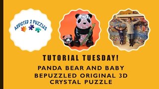 Panda Bear and Baby 3D Crystal Puzzle Tutorial