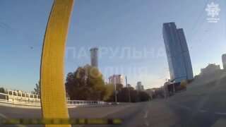 Bodycam Footage: Ukraine Police Shoot Down Drone