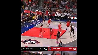 Clark becomes the first rookie in WNBA history to record a triple double after grabbing this rebound