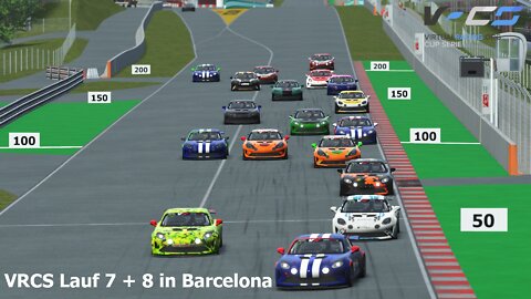 VRCS 2022 II: Rennen 7 + 8 in Barcelona