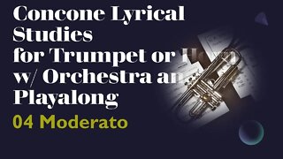 CONCONE Lyrical Studies for Trumpet or Horn 04 w/Orchestral Play Along