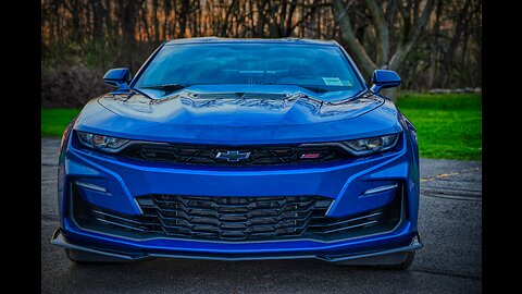 2022 Camaro SS stock cold start, video taken from across the street