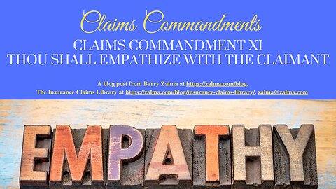 Claims Commandments