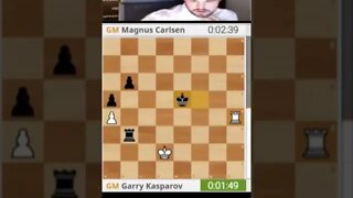 CARLSEN REAGINDO A SACRIFICIO DE KASPAROV #Shorts #Xadrez #Chess #Ajedrez #ajedrez #شطرنج #foryou