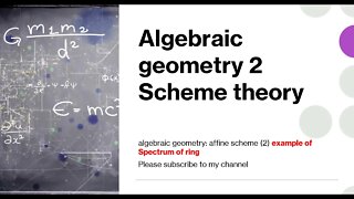 algebraic geometry: affine scheme (2) example of Spectrum of ring
