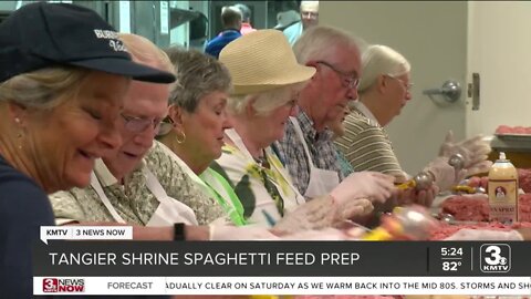 Sunday spaghetti feed at the Tangier Shrine Center in Omaha